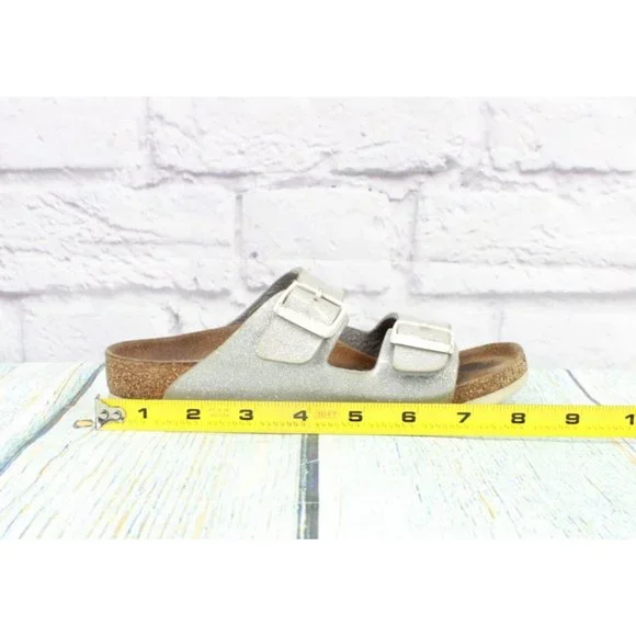 *Birkenstock Arizona Gray Nubuck 2 Strap Buckle Sandals Shoes Size EU 32 - Picture 9 of 10